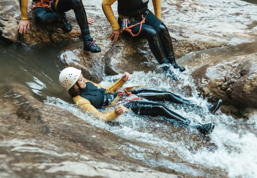 Allgäu: Starzlachklamm Canyoneering Adventure - The 18-meter waterslide as the final challenge
