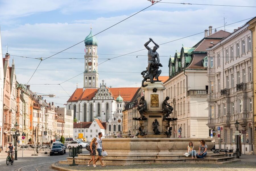 Augsburg's Water Management System - City Walking Tour - Rotes Tor and the oldest existing waterworks
