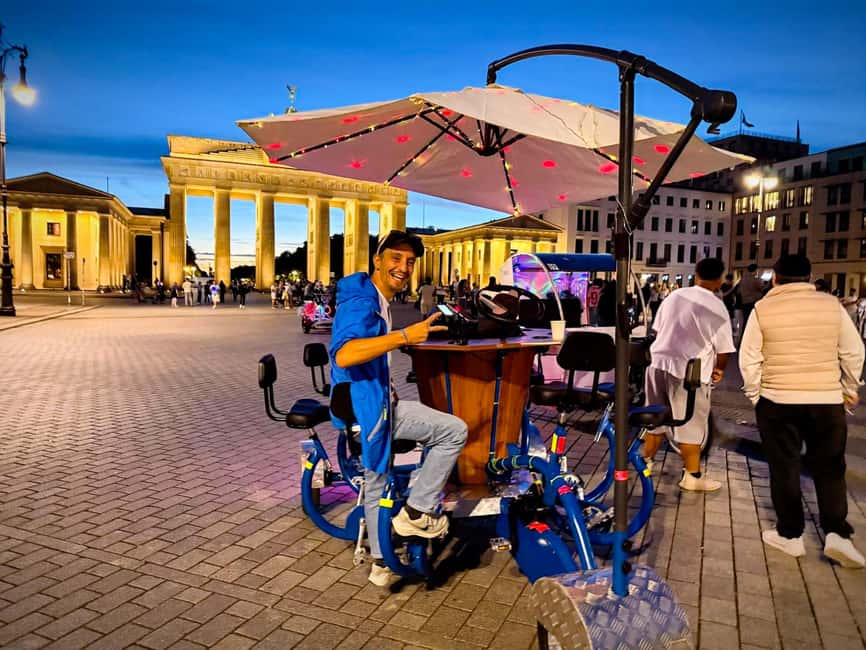Beer Bike & Party Bike: Unforgettable Berlin City Tour incl. pickup - Brandenburg Gate and the Reichstag