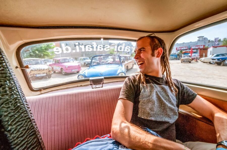 Berlin: 75-minute Trabi Safari - Sharing the car, sharing the driving