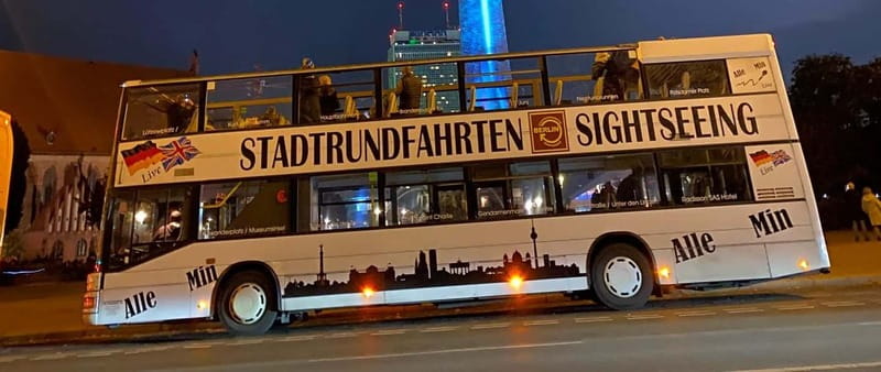 Berlin: Bus Tour by Night with Live Commentary - The Brandenburg Gate and central Berlin
