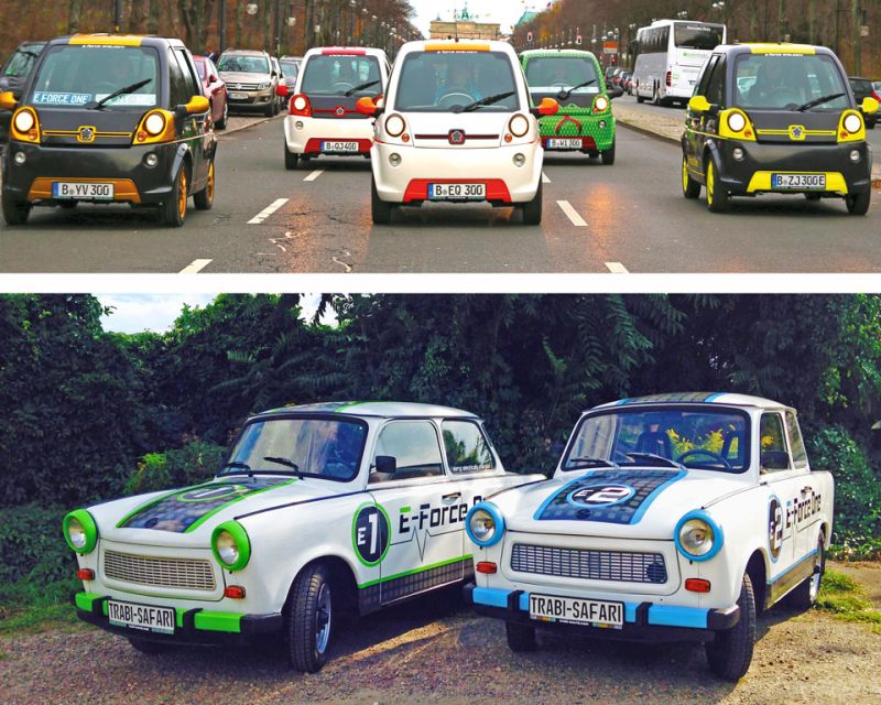 Berlin: E-Trabi City Tour - Driving past Potsdamer Platz and the Brandenburg Gate