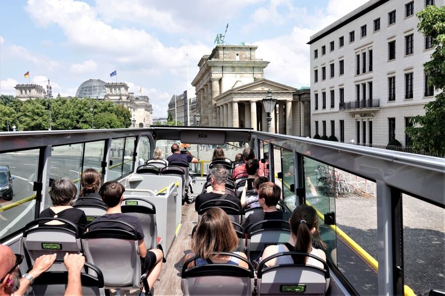 Berlin: East and West Hop-On Hop-Off Bus Tour - Karl-Marx-Allee and the East Side Gallery