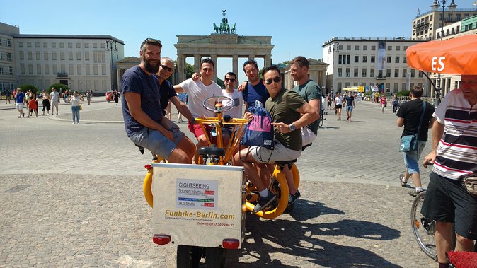 Berlin : Guided Private Sightseeing Tours with Funbikes, Teambikes - Potsdamer Platz, the Führerbunker site, and Checkpoint Charlie