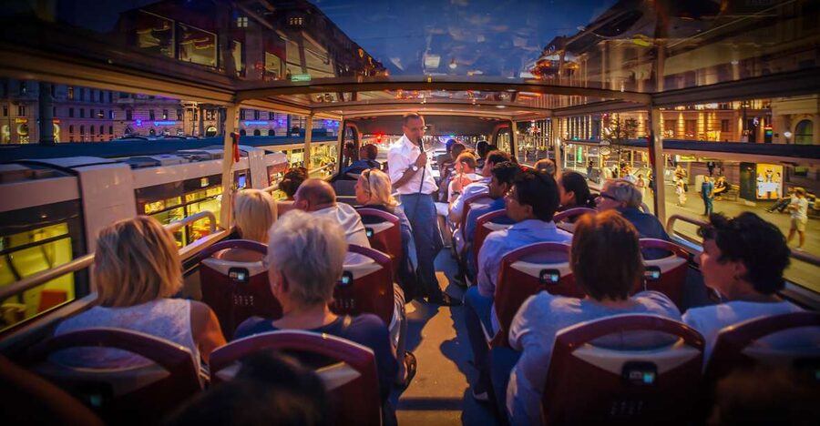 Berlin: Live-Guided Evening Sightseeing Tour by Open-top Bus - Alexanderplatz sets up the ride