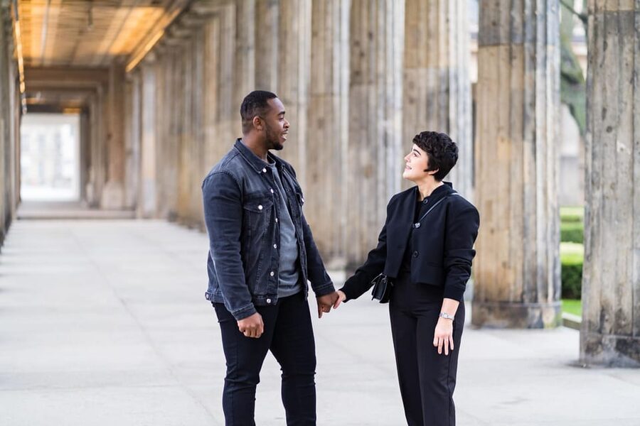Berlin Love Story: Surprise Proposal Photography Session - Choosing Between Berlin Landmarks