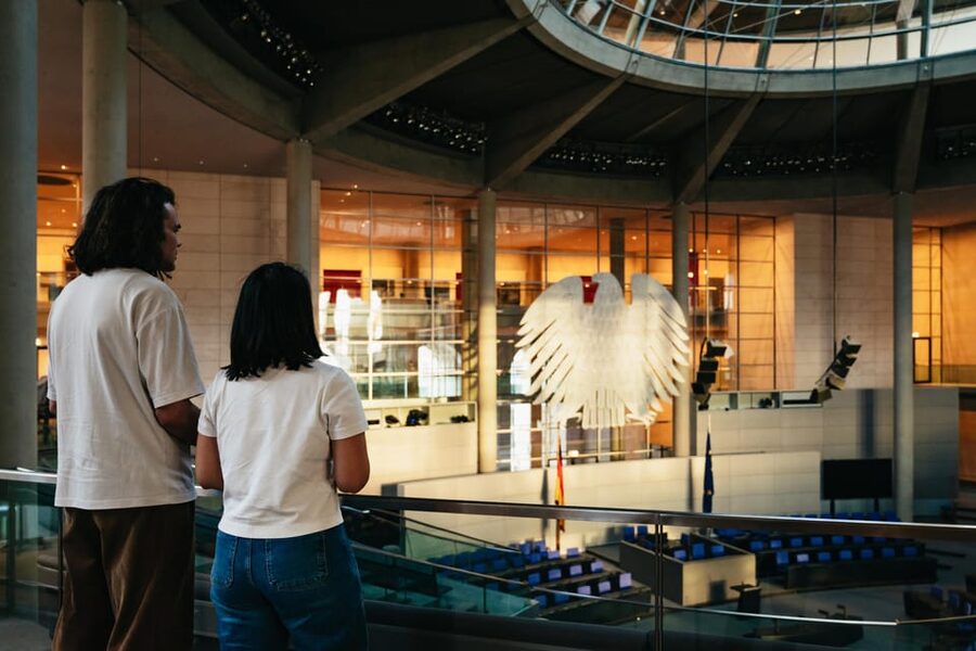 Berlin: Reichstag, Dome and Government District Guided Tour - Crossing Berlin’s former sector border