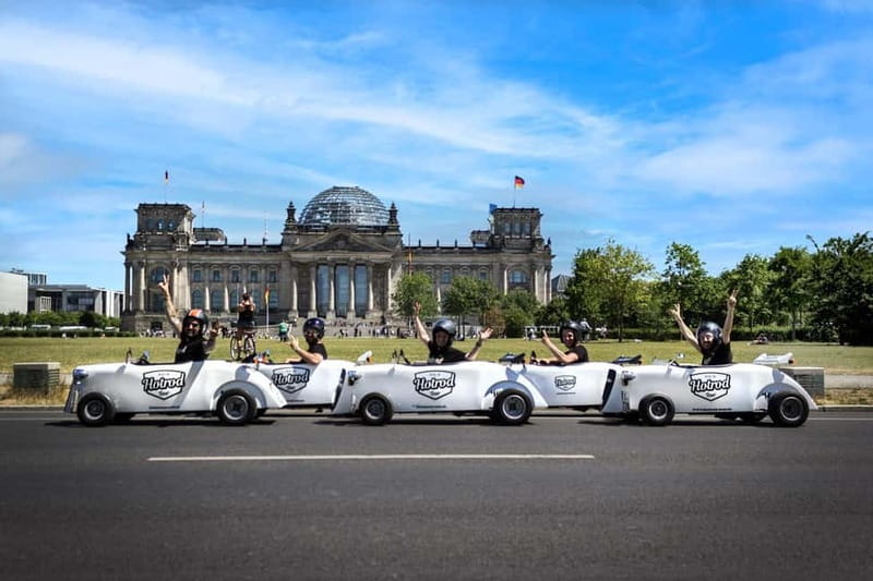 Berlin: Self-Drive City Sightseeing Tour in a Mini Hot Rod - Following the guide into Berlin traffic