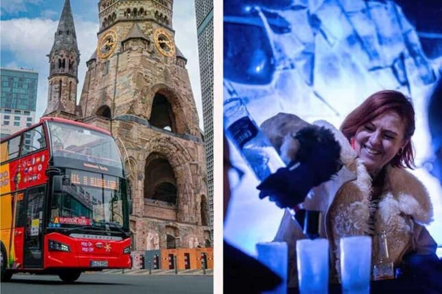 City Sightseeing Berlin: HOHO Bus - All Lines (A+B) & Icebar - The Classic Tour, from KaDeWe to Brandenburg Gate