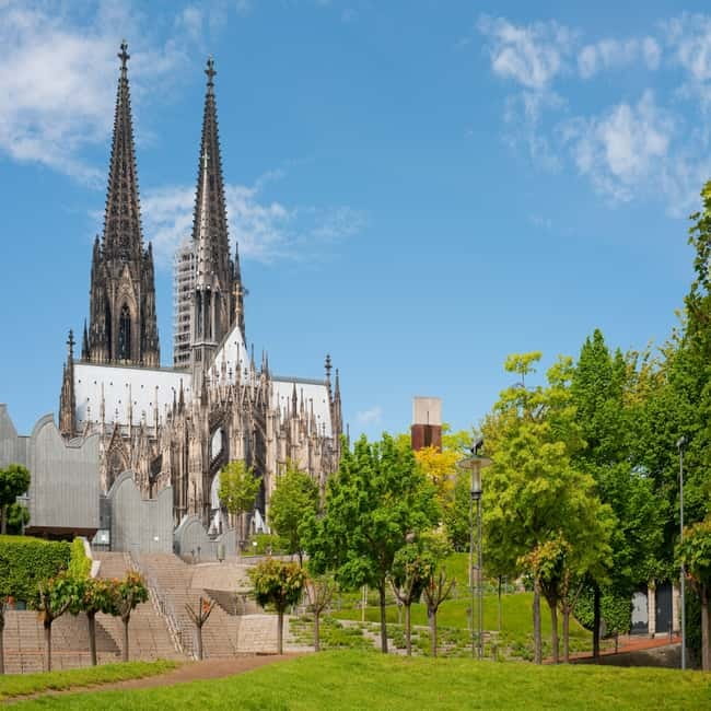 Cologne: WWII Sites with Optional EL-DE Haus Private Tour - Meeting beneath the cathedral at Kreuzblume