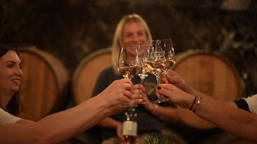 Discovery tour - cellar tour with wine tasting - Entering the Felsenkeller beneath Marienberg