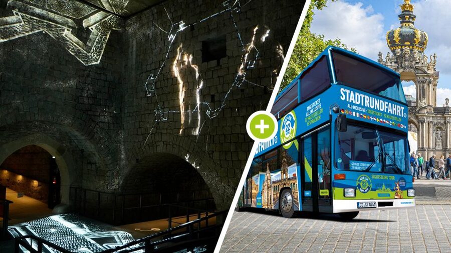 Dresden: 1-Day Hop-On Hop-Off Bus & Fortress Xperience - Riding through Dresden on the 22-stop route
