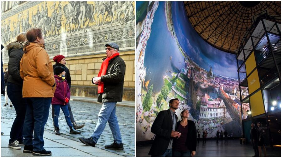 Dresden: Guided City Walk and Panometer Entrance Ticket - What the Dresden walk covers in 100 minutes