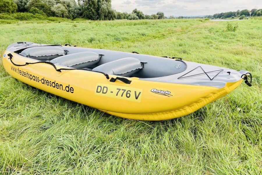 Dresden: Private Inflatable Boat Tour with Beer Garden Stop - Seeing the old town from the Elbe