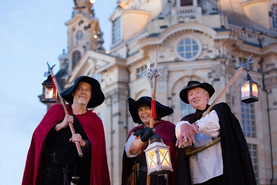Dresden: The Original Night Watchman Tour in Lantern Light - The Zwinger courtyard and grand Baroque Dresden