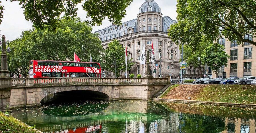 Düsseldorf: 24-Hour Hop-On Hop-Off Ticket - Rheinturm and Medienhafen: old river city meets modern architecture