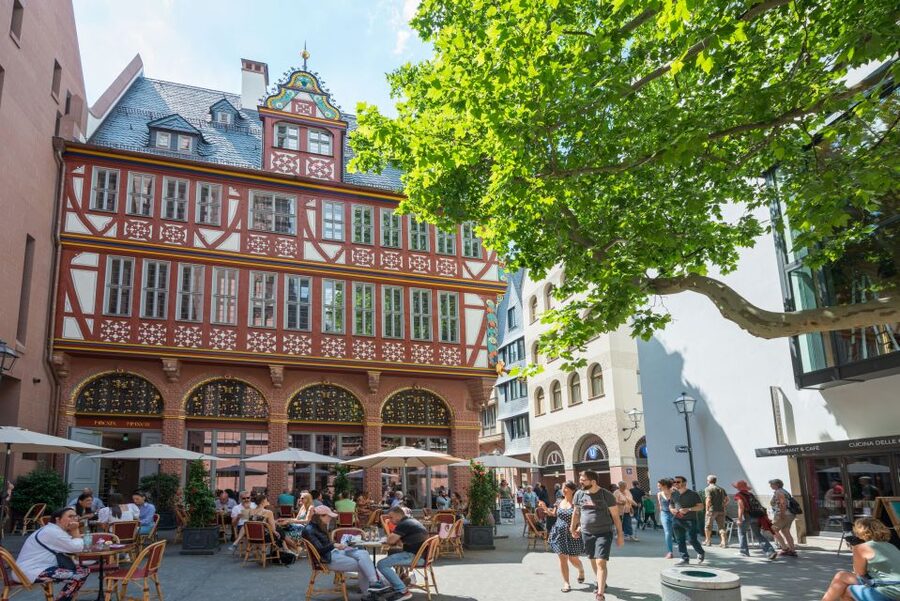 Frankfurt: Highlights and New Old Town English-Language Tour - Crossing the Eiserner Steg