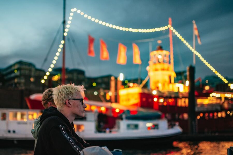 Hamburg: 1-Hour Harbor Evening Lights Cruise - The container terminals after dark