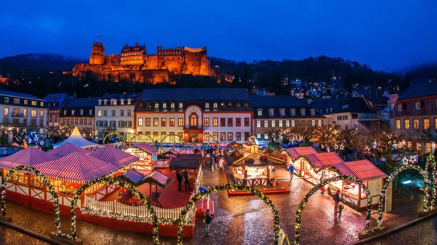 Heidelberg: 1.5-Hour Christmas Market Walking Tour - Roasted almonds, wooden stalls, and winter food