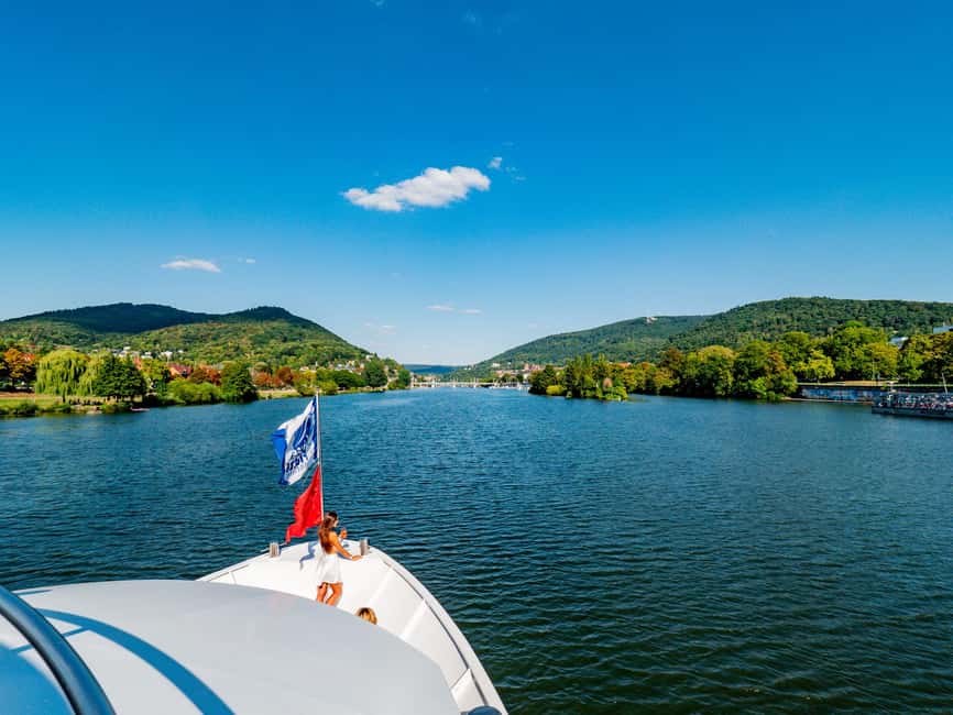 Heidelberg: Neckar River Sightseeing Cruise with a Drink - Heidelberg Castle from below the hill