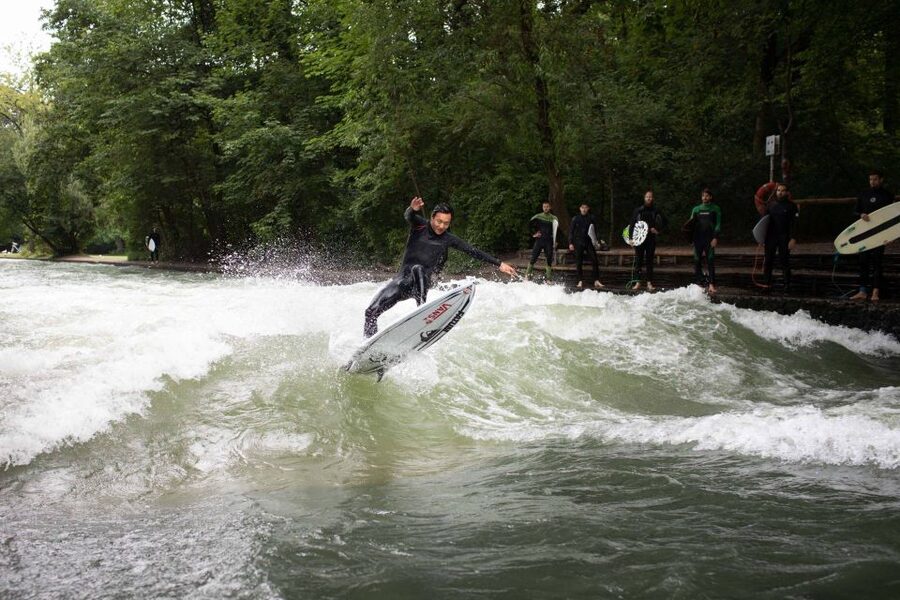 Munich Surf Experience Surfing In Munich Eisbach River Wave - Photos, drinks, and the value of $131