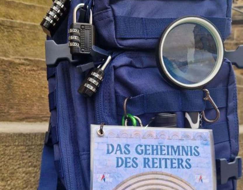 Outdoor Escape Game with puzzle backpack Bamberg: The Secret of the Horseman - What the $25 price delivers