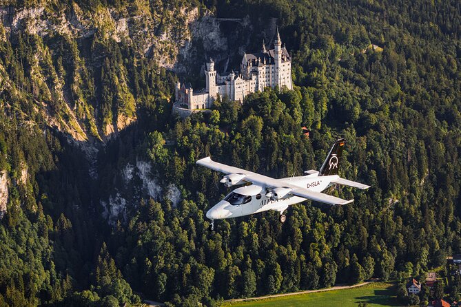 Sightseeing flight Zugspitze Neuschwanstein Castle Alps Munich Augsburg - Plansee and Neuschwanstein Castle