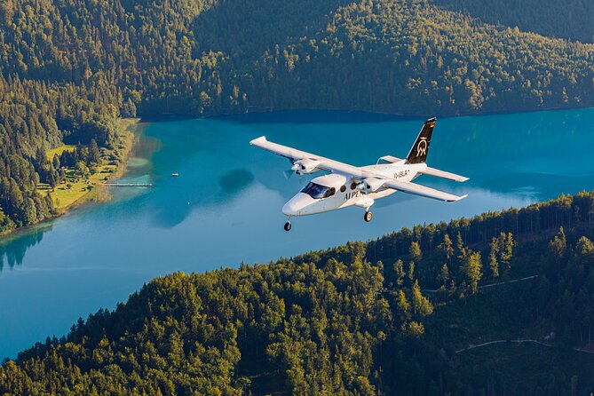 Sightseeing flight Zugspitze Neuschwanstein Castle Alps Munich Augsburg - The Five Lakes Region on the return
