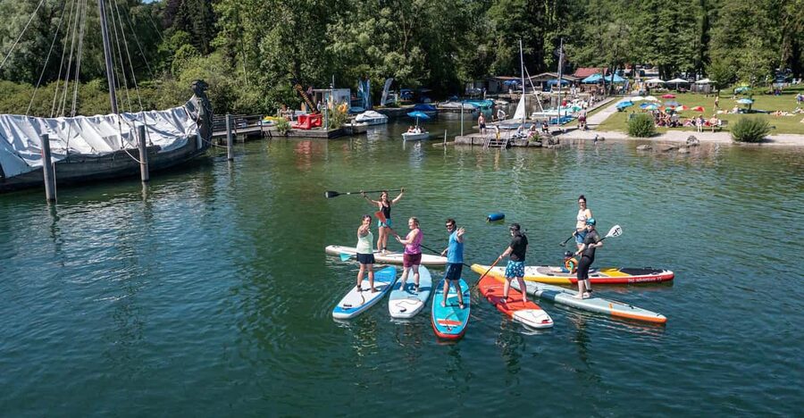 Stand Up Paddling at lake Chiemsee - One hour of paddling on Lake Chiemsee