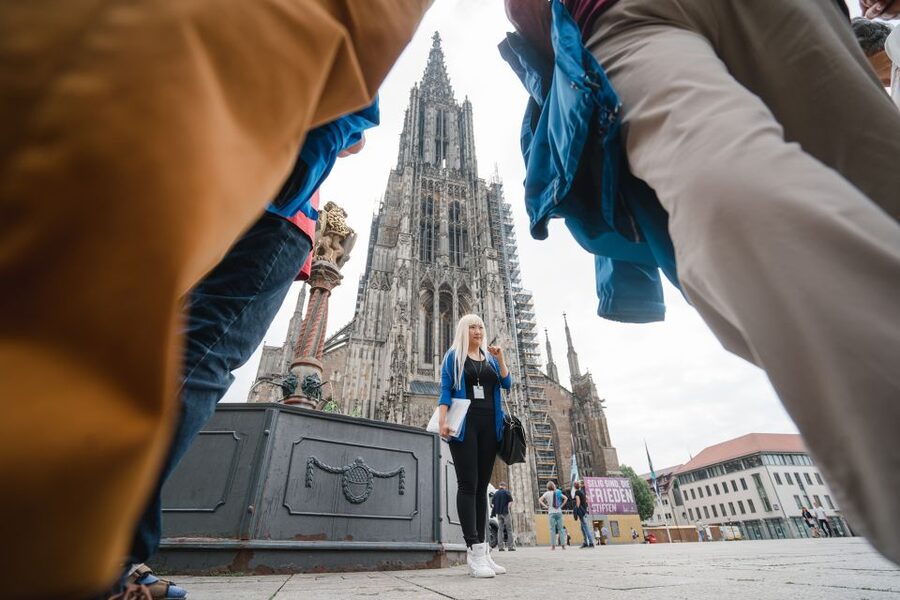 Ulm: City Center Walking Tour with Minster Visit - The historic town hall and its remarkable clock